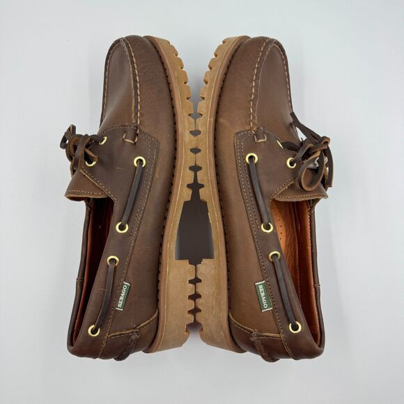 Sebago Mens 9.5 Brown Ranger Waxy Leather Boat Shoe Loafer Lug Sole Casual main image 11